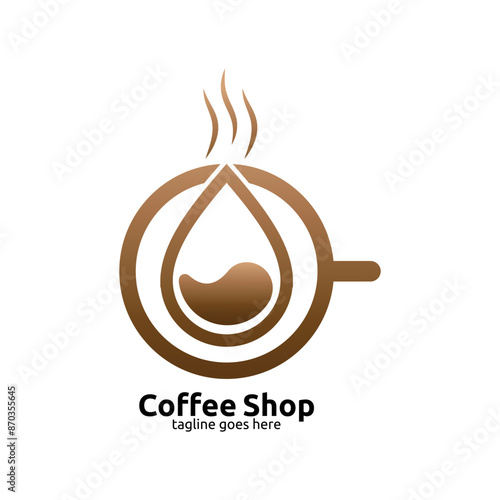 Coffee shop logo design template