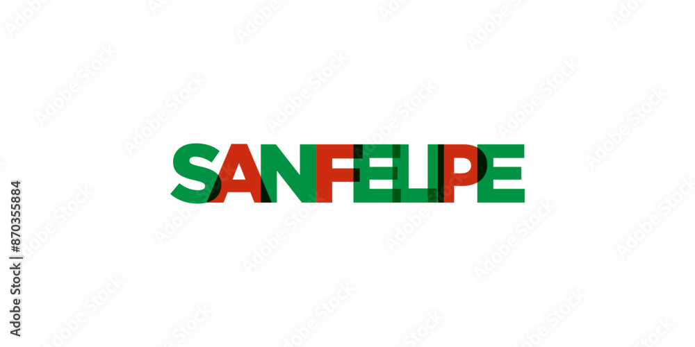 San Felipe in the Mexico emblem. The design features a geometric style, vector illustration with bold typography in a modern font. The graphic slogan lettering. San Felipe in the Mexico emblem. The design features a geometric style, vector illustration with bold typography in a modern font. The graphic slogan lettering.