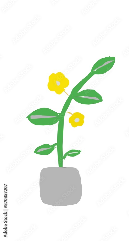 Vector Illustration of Yellow Flowers in Full Bloom Vector Illustration of Yellow Flowers in Full Bloom