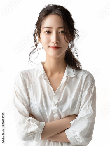Korean woman feeling happy ...