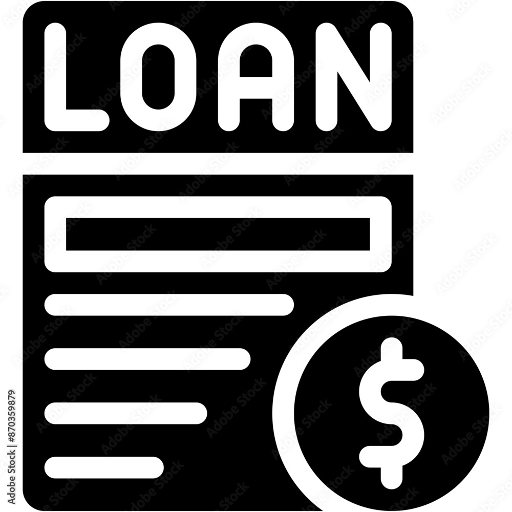 Vector Icon Loan, Loading, Bill, Dollar, Economic Crises Vector Icon Loan, Loading, Bill, Dollar, Economic Crises