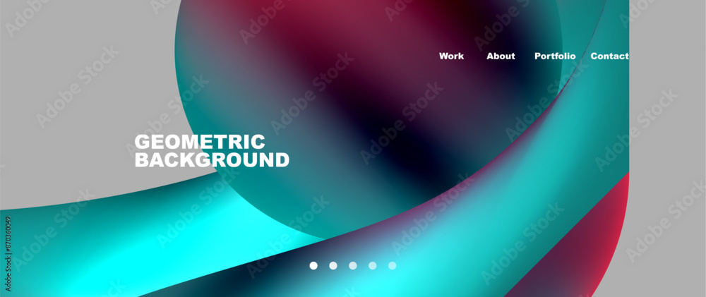 Web page design with geometric elements - circle and wave. Techno art concept. Vector Illustration For Wallpaper, Banner, Background, Card, Book Illustration, landing page Web page design with geometric elements - circle and wave. Techno art concept. Vector Illustration For Wallpaper, Banner, Background, Card, Book Illustration, landing page