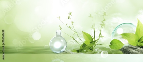 Collection of images promoting green energy and sustainable development with copy space image.