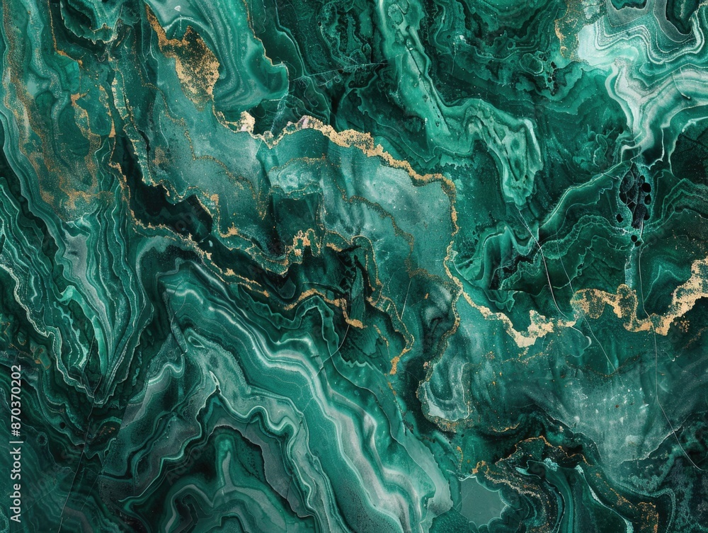 A green and gold marble wall with a gold border A green and gold marble wall with a gold border