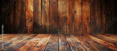 A wooden surface like a table or floor provides a natural backdrop for the main subject in a copy space image.