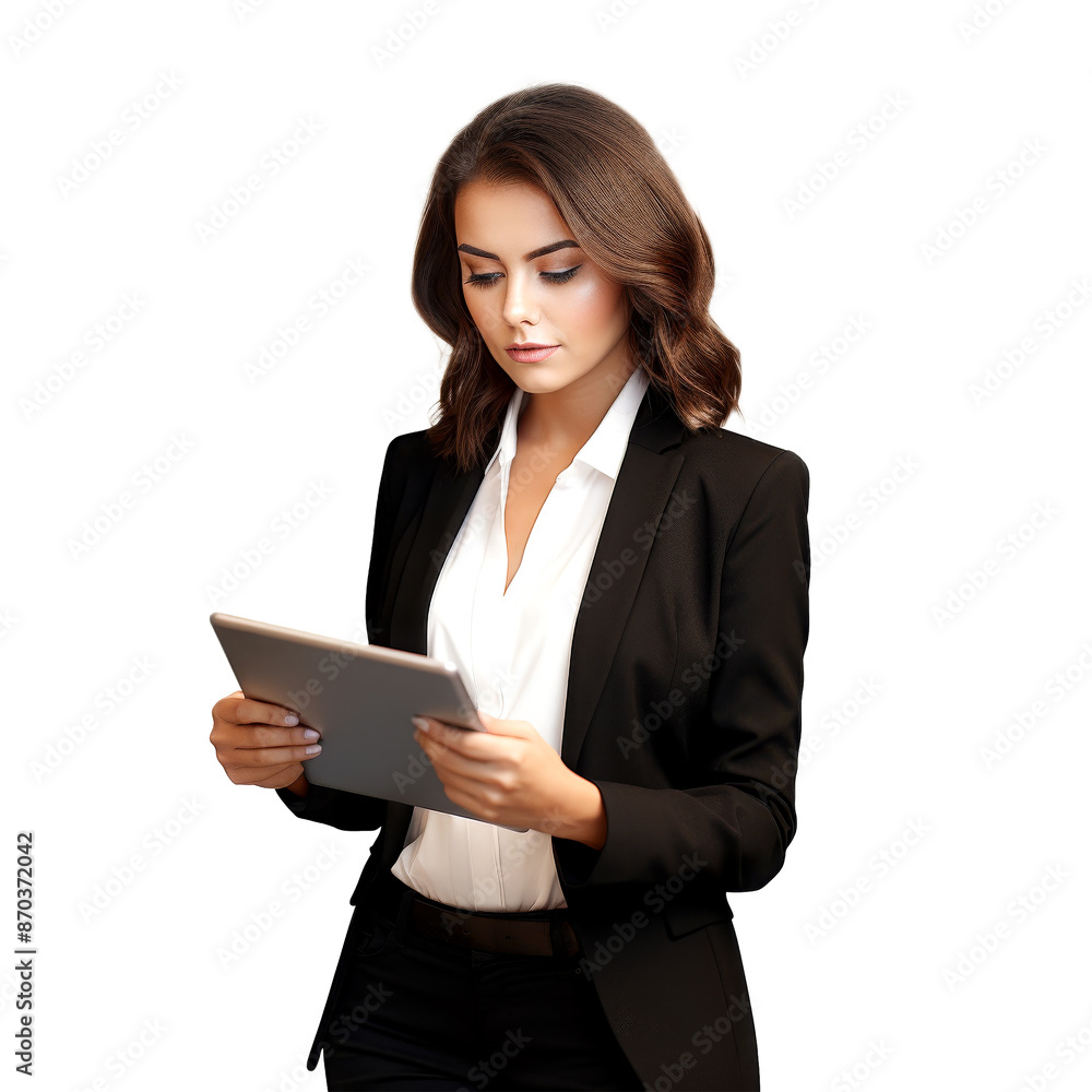 woman working isolated on white woman working isolated on white