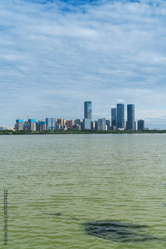 Lakeside modern office building in China