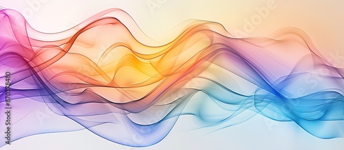 Abstract wave design with vibrant colors, suitable for backgrounds or as a copy space image.