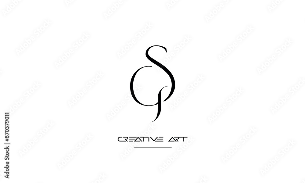 Fototapeta premium GS, SG, G, S abstract letters logo monogram