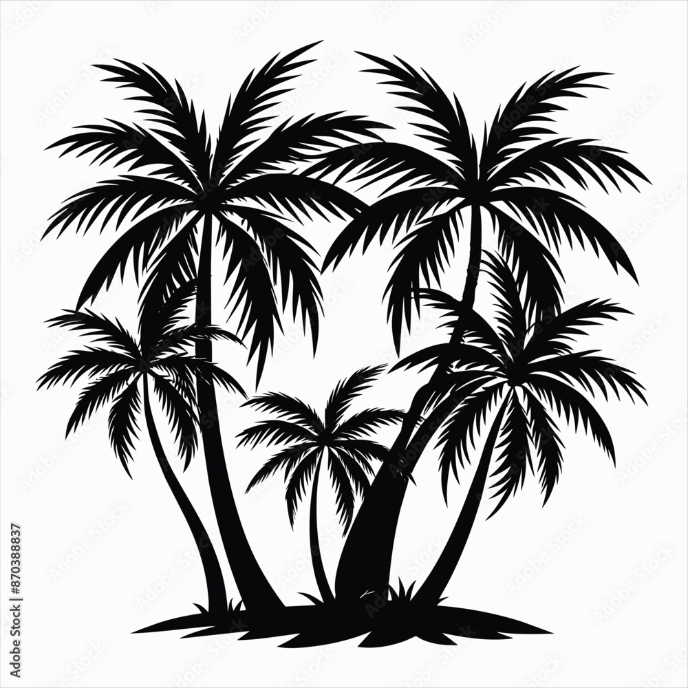 Sunset Calm Palm Tree Silhouette Sunset Calm Palm Tree Silhouette