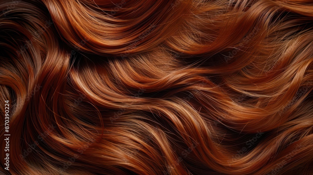 Flowing locks of deep auburn hair with rich, warm undertones Flowing locks of deep auburn hair with rich, warm undertones