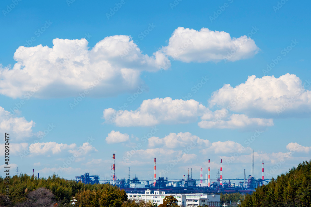 Obraz premium 佐布里 緑と花のふれあい公園からの見晴らし