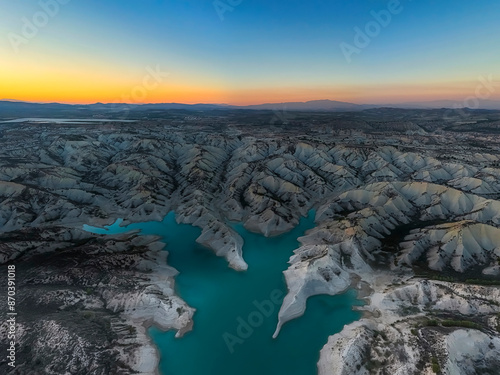 Obraz na płótnie Aerial view of the Barranco de Gebas in the Region of Murcia, Spain