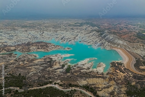 Aerial view of the Barranco de Gebas in the Region of Murcia, Spain