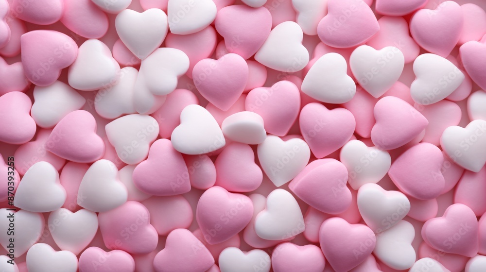 a pile of pink and white hearts a pile of pink and white hearts