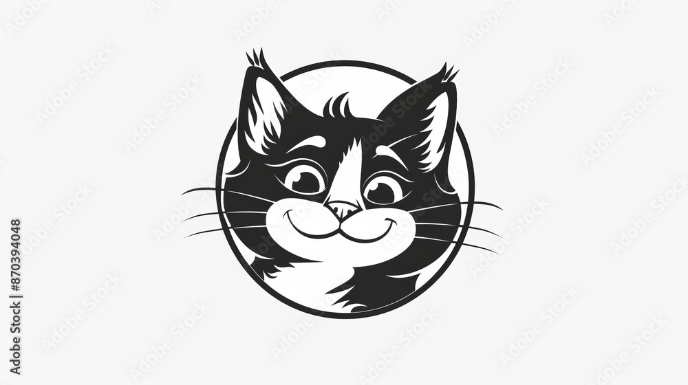 Black cat on white background Black cat on white background