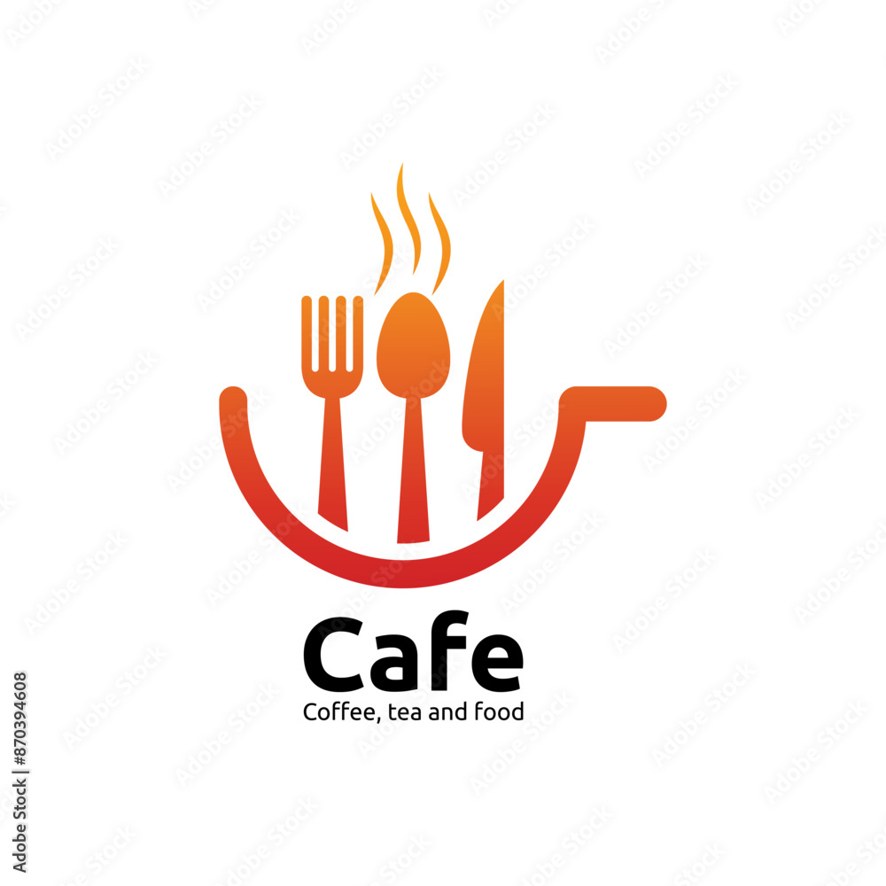Fototapeta premium Cafe creative logo design template