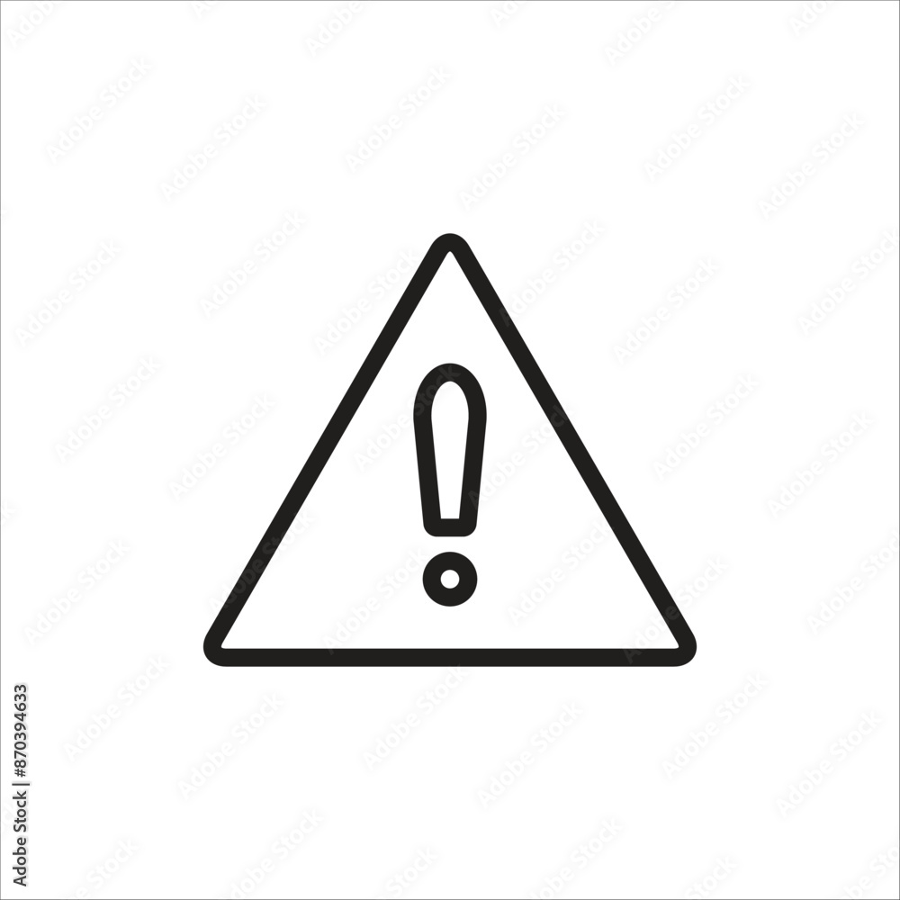 exclamation vector icon line template exclamation vector icon line template