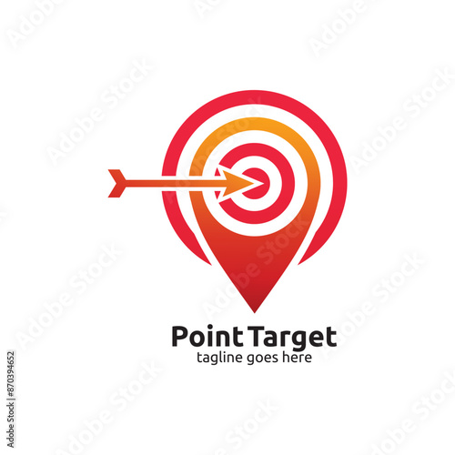 Point target logo design template