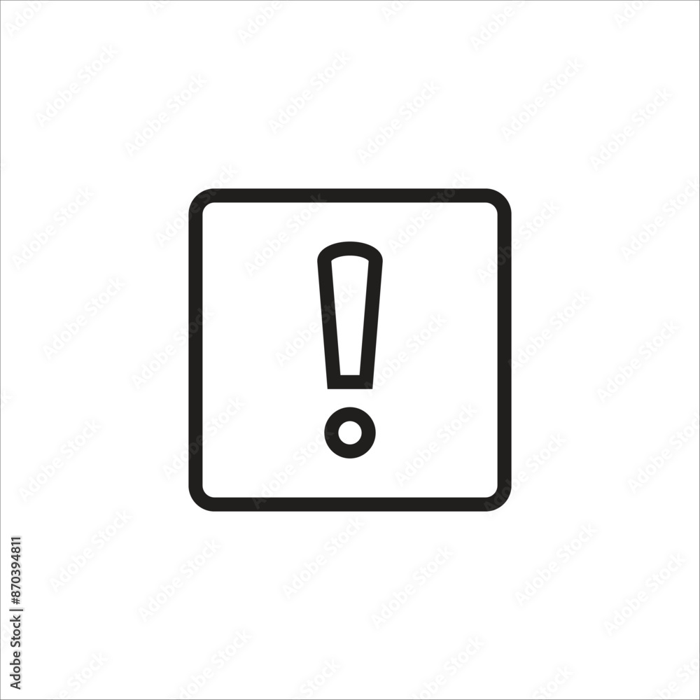 exclamation vector icon line template exclamation vector icon line template