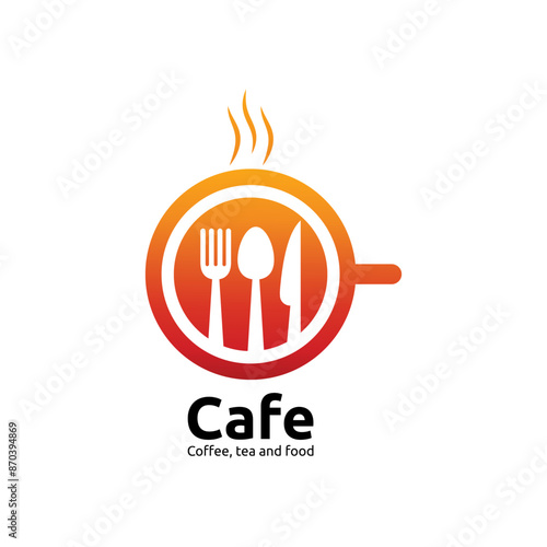 Cafe creative logo design template
