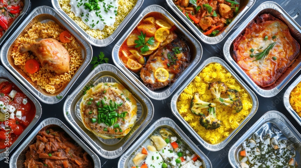 Assortment of Delicious Meal Prep Containers Assortment of Delicious Meal Prep Containers