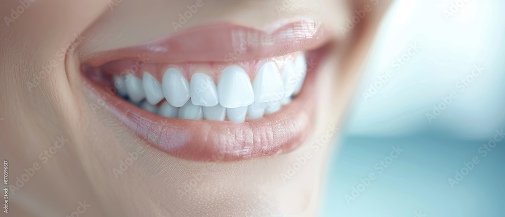 Obraz premium Digital smile design, advanced technology, futuristic clinic, modern aesthetics, innovative procedures