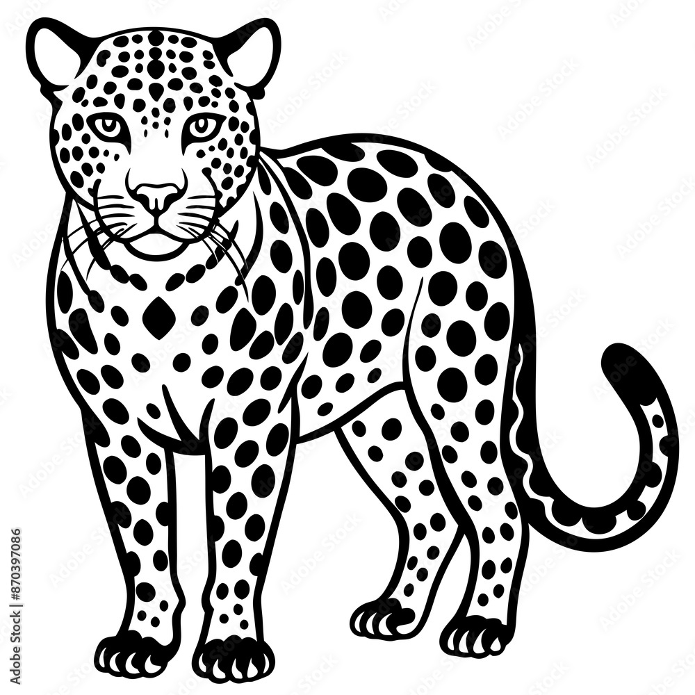 Vector Illustration of Leopard Vector Illustration of Leopard