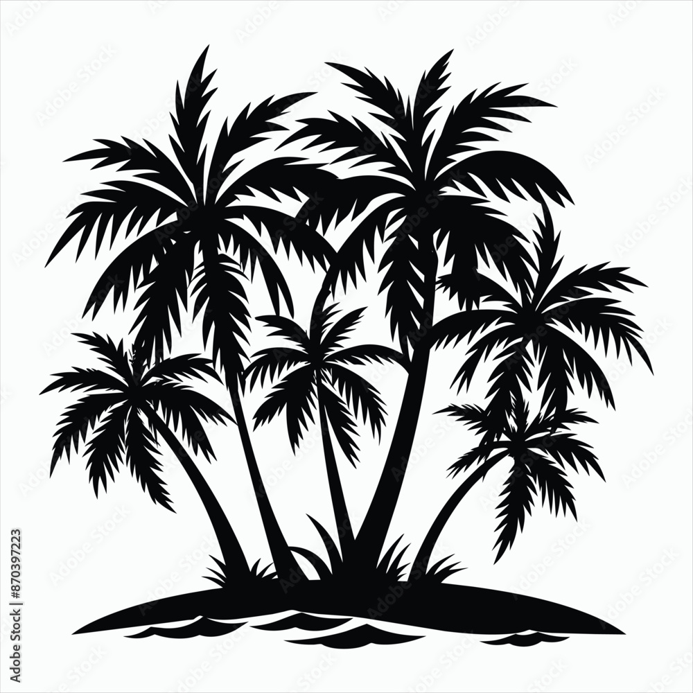 Fototapeta premium Coastal Dream Palm Tree Silhouette