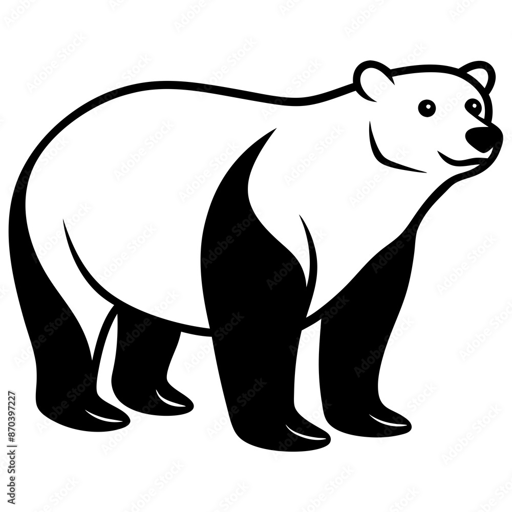 Fototapeta premium White Bear Vector Illustration
