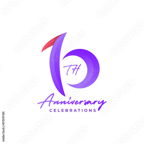 10th anniversary logo design template