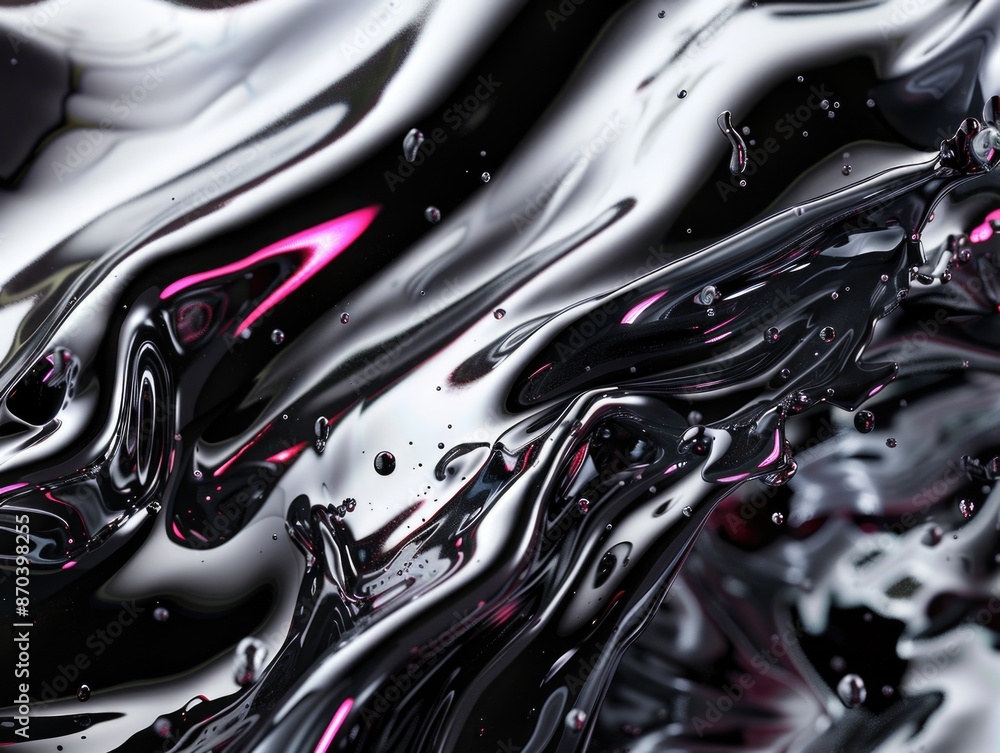 A shiny, metallic surface with a lot of small drops of liquid on it. The surface appears to be wet and shiny, and the drops of liquid seem to be scattered all over it A shiny, metallic surface with a lot of small drops of liquid on it. The surface appears to be wet and shiny, and the drops of liquid seem to be scattered all over it