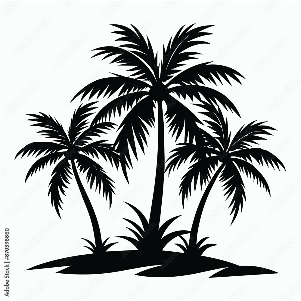 Fototapeta premium Warm Evenings Palm Tree Silhouette