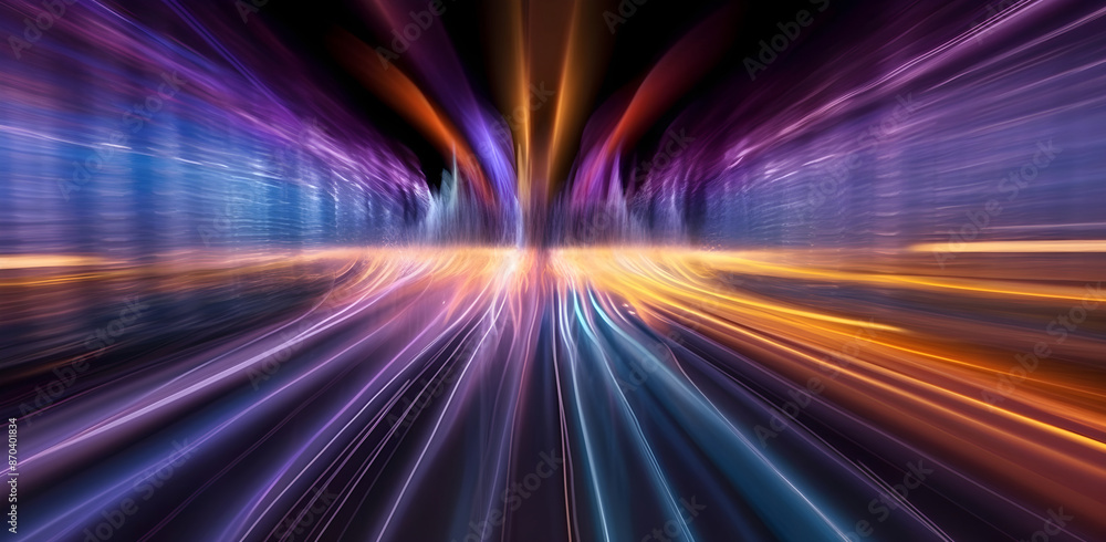 Blurred traffic lights at night with vibrant colors Blurred traffic lights at night with vibrant colors