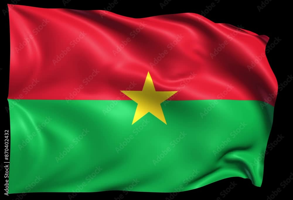 waving flag of Burkina_Faso Loop waving flag of Burkina_Faso Loop