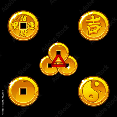Chinese Blessing coins represent good luck or fortune. Chinese Symbols for Luck.