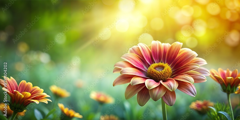 Blooming Flower in Sunlit Garden Blooming Flower in Sunlit Garden
