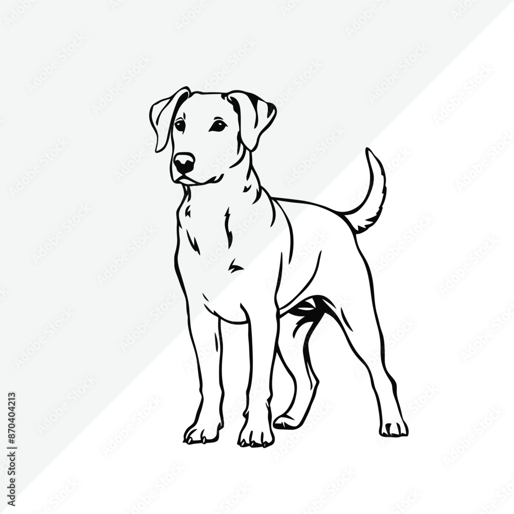 Fototapeta premium Line art Dog vector design.