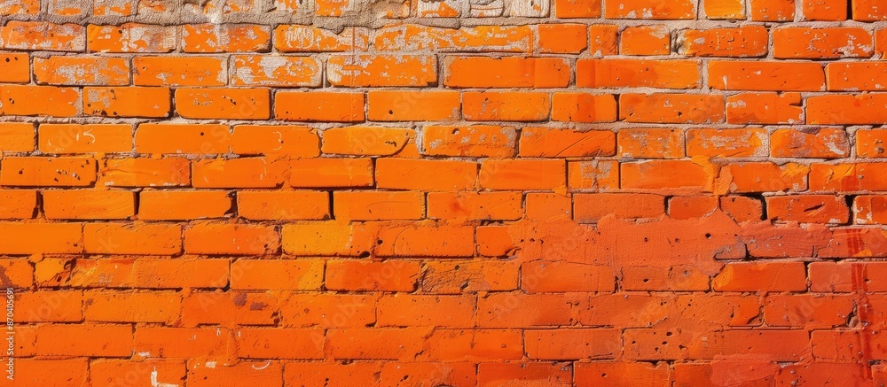 A background of an orange brick wall with copy space image. A background of an orange brick wall with copy space image.