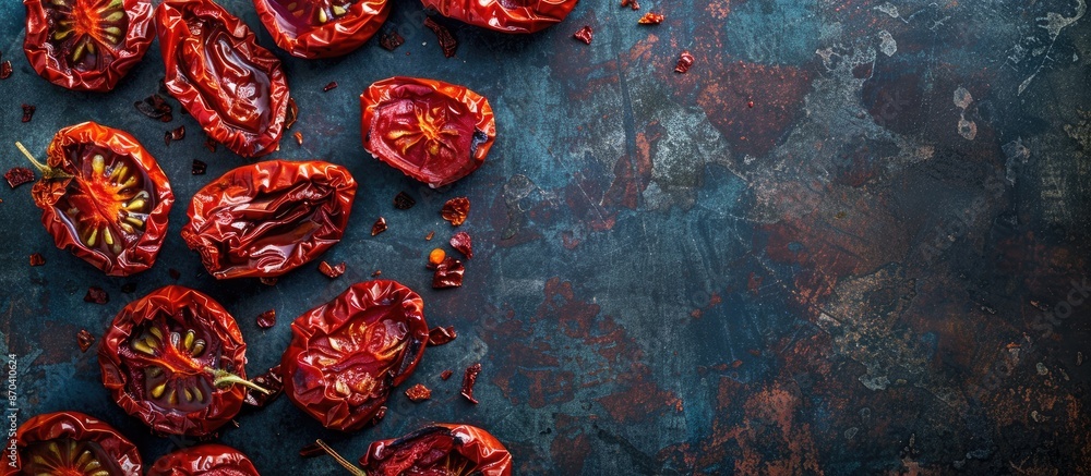 Sun-dried tomatoes capture the essence of ripe tomatoes with an intense flavor, perfect for adding depth to dishes. A copy space image could showcase their vibrant colors and unique texture. Sun-dried tomatoes capture the essence of ripe tomatoes with an intense flavor, perfect for adding depth to dishes. A copy space image could showcase their vibrant colors and unique texture.