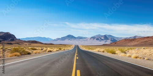 Empty Road Leading to Mountain Landscape
