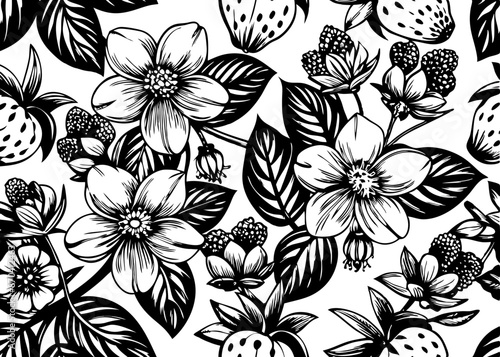 seamless pattern design from an arrangement of jasmine flowers for tumbler laser