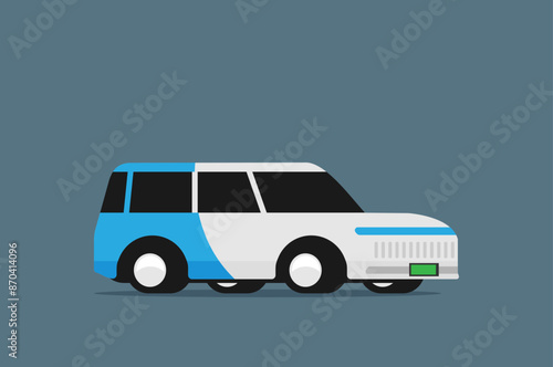 Flat vector illustration of offroad car.