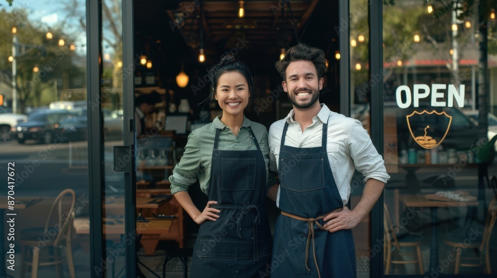 The happy cafe owners The happy cafe owners