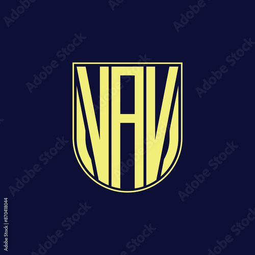 vav letter logo design