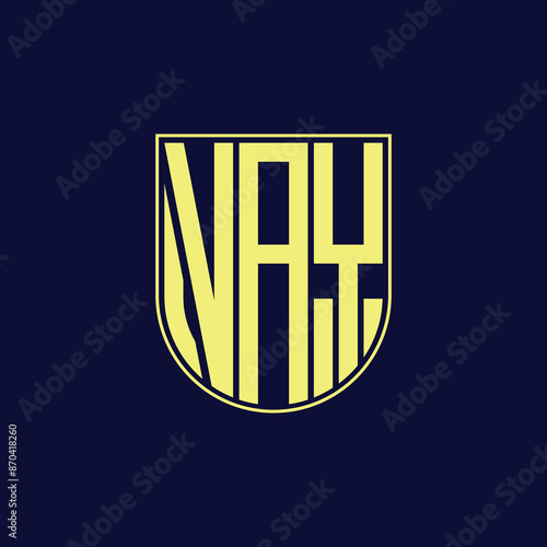 vay letter logo design