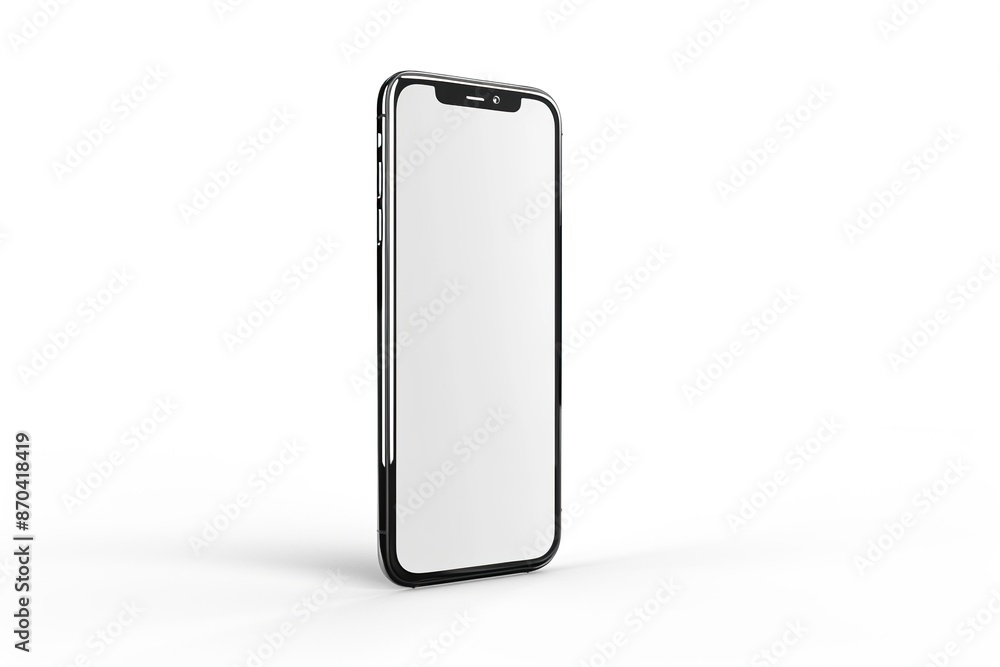 Smartphone with Blank Screen Display isolated on white background. Ai generative Smartphone with Blank Screen Display isolated on white background. Ai generative