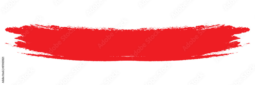 Red line of paint isolated, red smear Red line of paint isolated, red smear