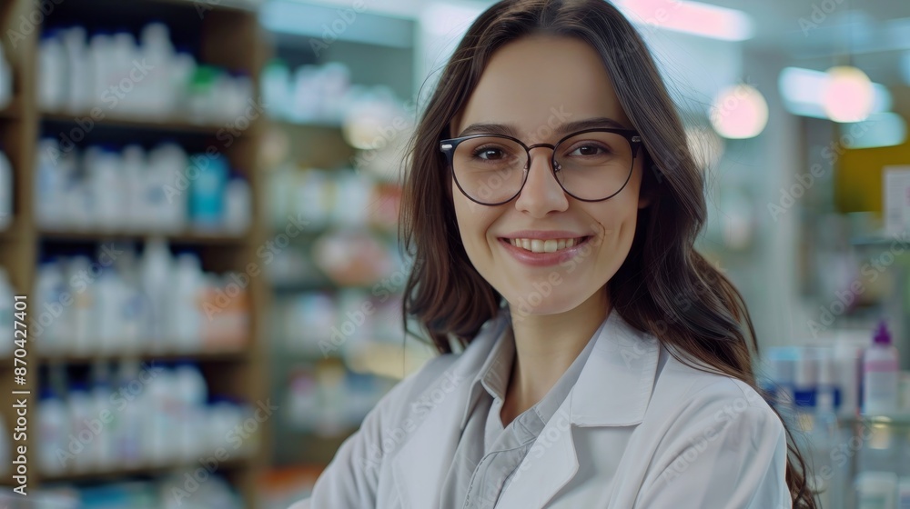 Happy female warehouse manager looking at camera Happy female warehouse manager looking at camera