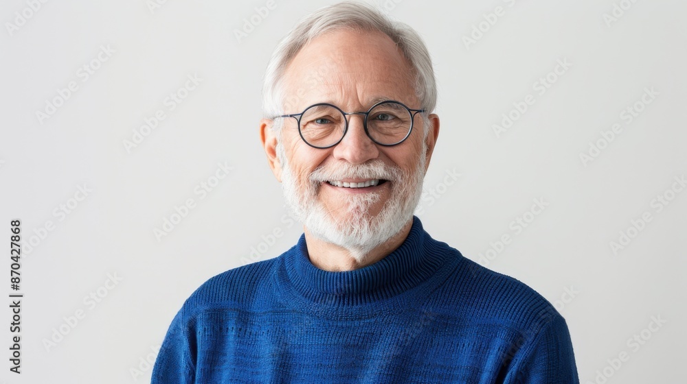 Obraz premium The elderly man in glasses